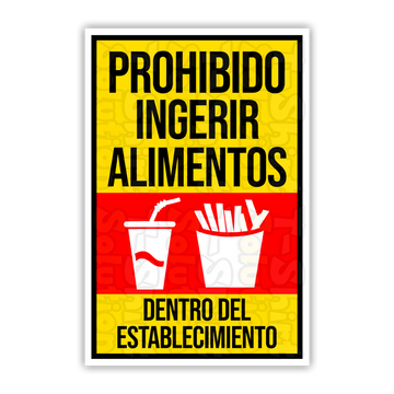 Prohibido ingerir alimentos